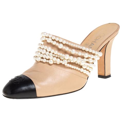 chanel pearl mule|chanel mules for sale.